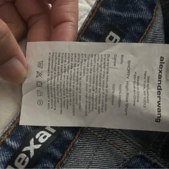 Alexander Wang Classic Blue Jean Shorts - Picture 3 of 5